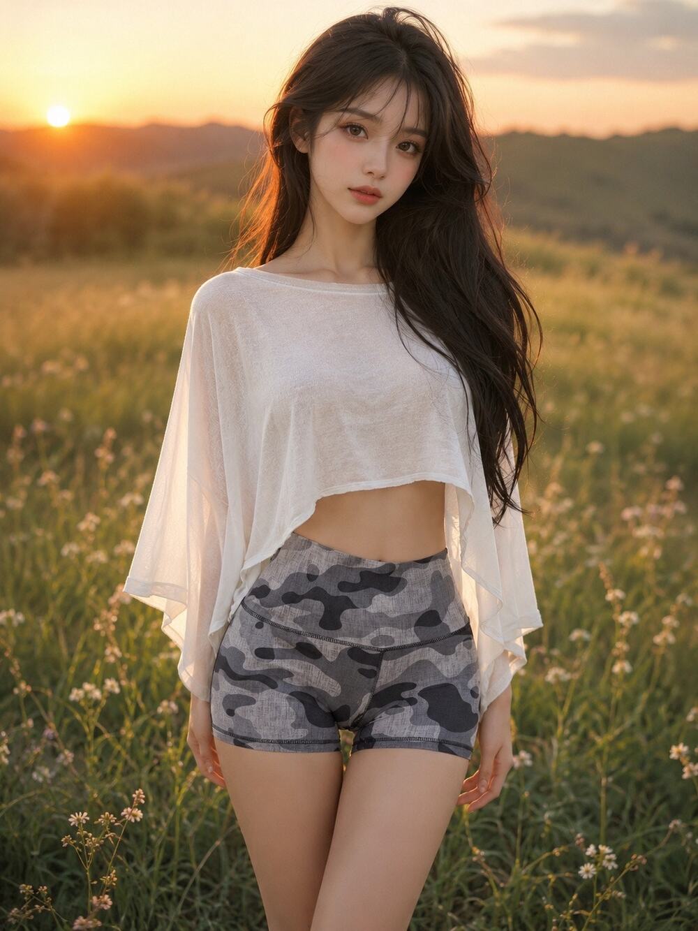 Adidas climalite Camo Curves + Confidence high waisted buttery athletic shorts